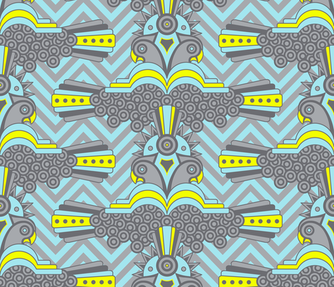 Avian Art Deco fabric by sammyk on Spoonflower - custom fabric