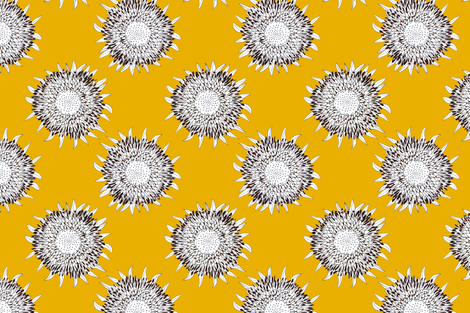 Yellow Sunflowers fabric by prettypenny on Spoonflower - custom fabric