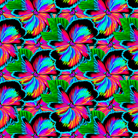 IntracateFloweanLeavesLayered fabric by grannynan on Spoonflower - custom fabric