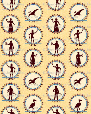 Steampunk Character Silhouettes -- Large version  ©2012 by Jane Walker