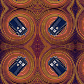 Orange Tardis Swirl