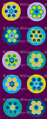 Beads using peacock colours with a dark background