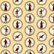 Steampunk Victorian Character Silhouettes -- Small version  ©2012 by Jane Walker