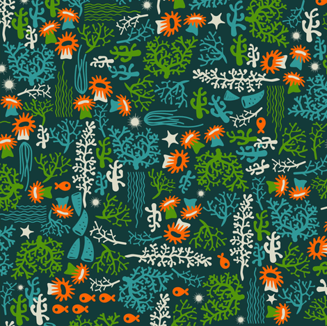 Deep Reef Fish fabric by melisza on Spoonflower - custom fabric
