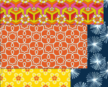 Chair Pillows + Lumbar - Orange Geometric