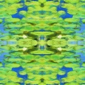 Lily Pad Ikat (large- bright greens & blues)