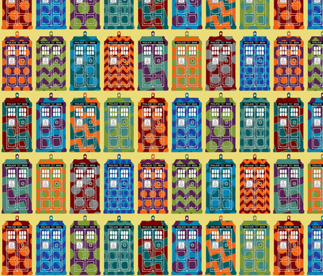 cool tardis fabric by scrummy on Spoonflower - custom fabric