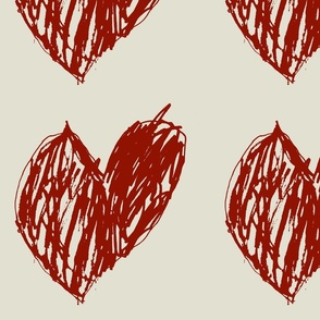 Mums heart on off white