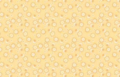 Mosaic Sun, Moon, and Gears -- Small version ©2012 by Jane Walker fabric by artbyjanewalker on Spoonflower - custom fabric