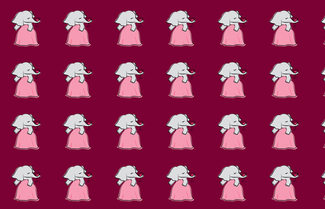 Elegant Elephant (wine) fabric by mayene on Spoonflower - custom fabric