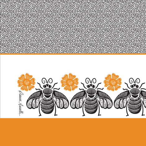 Honey Bee Placemat fabric by dianne_annelli on Spoonflower - custom fabric