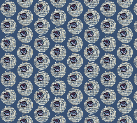 pearls and blue rose fabric by kociara on Spoonflower - custom fabric