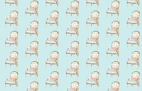 A French Chair with Pillows