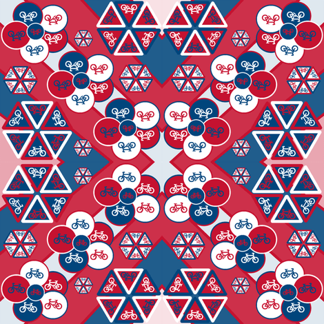 Bicycle Flowers fabric by elizabethjones on Spoonflower - custom fabric