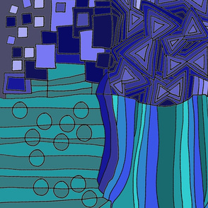 blue geometric square
