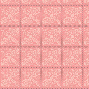 Texas Modern Folk Quilt Square Coral