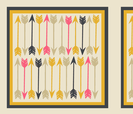 Arrows on Cream Square