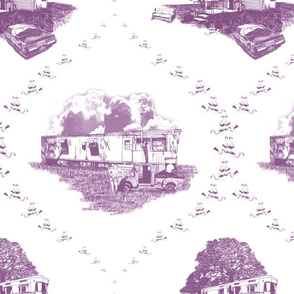 Trailer Trash Toile (Mauve & White)
