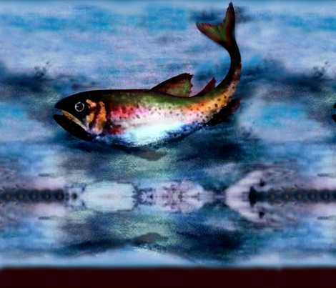 fish / brown fabric by paragonstudios on Spoonflower - custom fabric