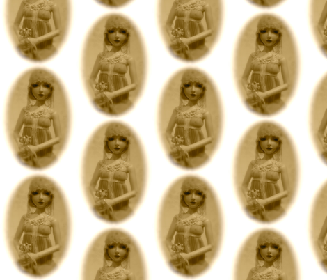 1920's bride fabric by labelladoll on Spoonflower - custom fabric
