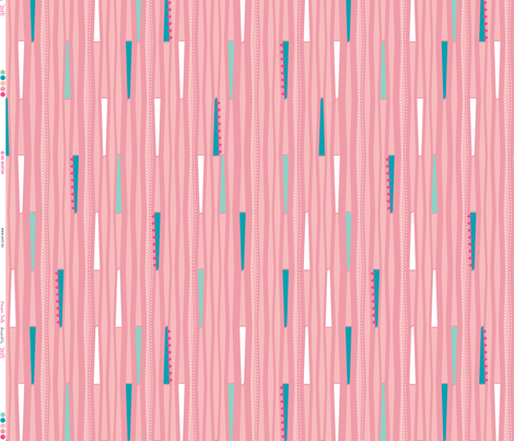 Dragon Girl Tails PINK fabric by zesti on Spoonflower - custom fabric