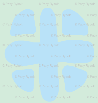 blue spotty plus (sky blue & sea foam green)
