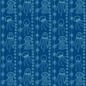 jellyfish stripes blues