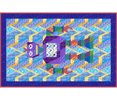 daniel's robot cheater quilt - for 56" wide sateen