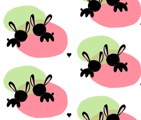 bunny_love fabric by blossomnbird on Spoonflower - custom fabric