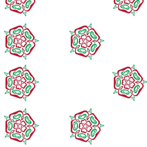 tudor celtic rose red green white