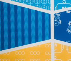 Mr Mikey Robot Tumbler Cheater Quilt 56 inch V2.1