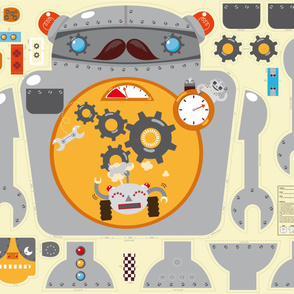 Robot Hank (baby play quilt)