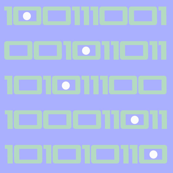 binary light blue, sage and white