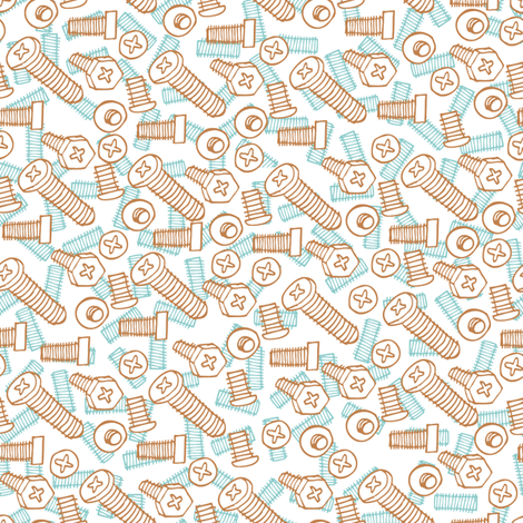 robot-screws2 fabric by babysisterrae on Spoonflower - custom fabric