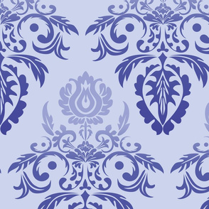 Rainbow Damask (Blue)