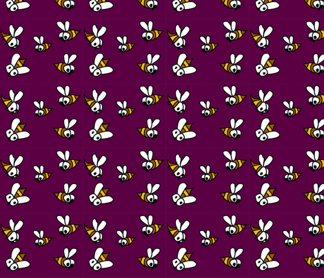 Bees during the afternoon fabric by gurumania on Spoonflower - custom fabric