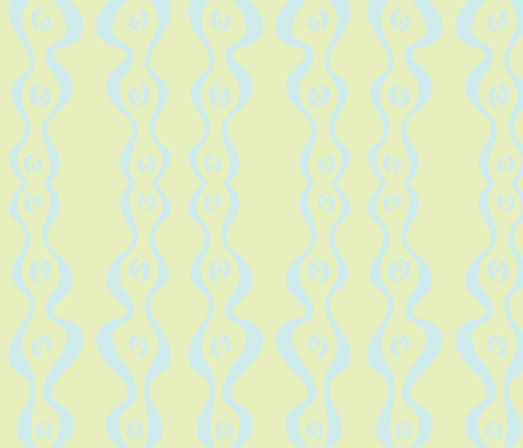 wiggly ripple stripe 1(lime&aqua) fabric by pattyryboltdesigns on Spoonflower - custom fabric