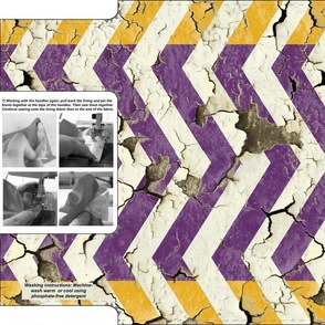 Peeling Chevrons Cut and Sew Grocery Bag(s) in Purple and Yellow