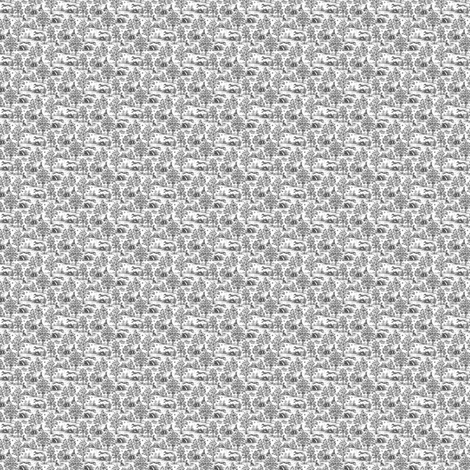 Micro Mini Toile dollhouse fabric - Black ©2012 by Jane Walker fabric by artbyjanewalker on Spoonflower - custom fabric
