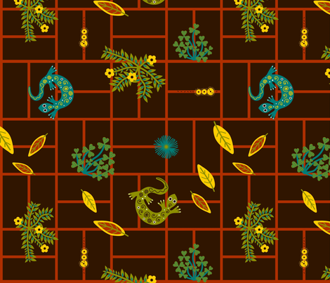 Life Under Foot fabric by yellowstudio on Spoonflower - custom fabric