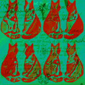 Cats/ Post No Bills, In Strawberry and Field Green