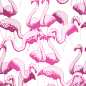 Plastic Flamingos - White