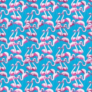 Plastic Flamingos - Blue