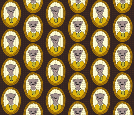 Woodland Frame - Bear fabric by papersparrow on Spoonflower - custom fabric