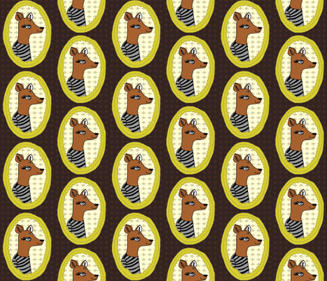 Woodland Frame - Deer fabric by papersparrow on Spoonflower - custom fabric
