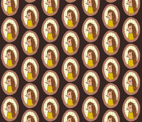 Woodland Frame - Hedgehog fabric by papersparrow on Spoonflower - custom fabric
