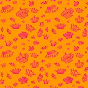 Royal Crowns - Hot Pink on Gold