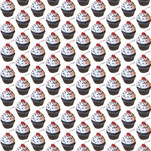 Small Cupcakes on White