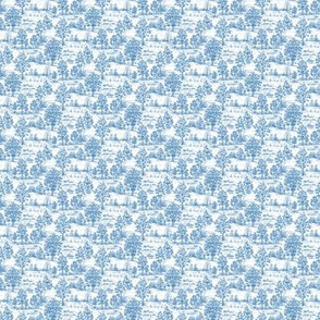 Mini Blue Toile Sampler Swatch or Fat Quarter ©2012 by Jane Walker