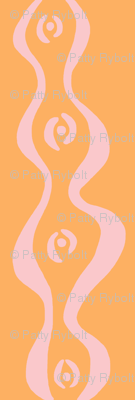 wiggly ripple stripe (orange & light pink)
